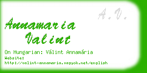 annamaria valint business card